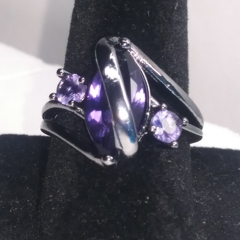 3 Ct Diamonique Genuine Purple Crystal w/ Zircon